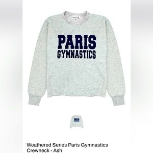 Firstport Weathered Series Paris Gymnastics Crewneck - Ash UNISEX LARGE